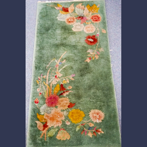 Chinese Art Deco Wool throw rug or mat