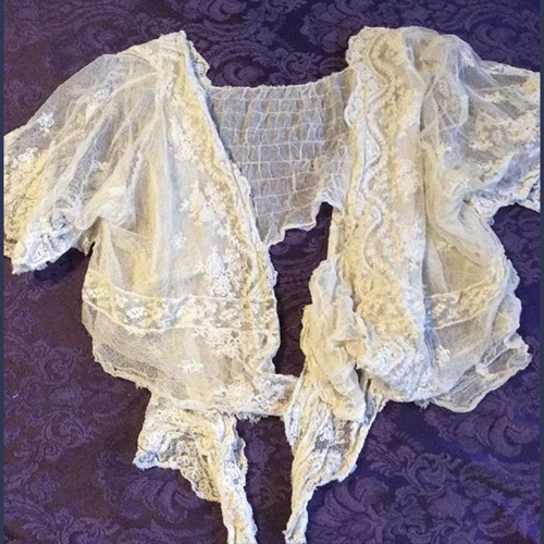 Vintage  lace , silk ,cotton dresses and other antique clothing