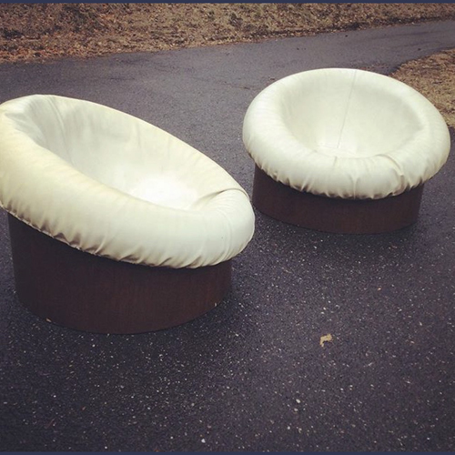 Mid Century Modern 1970’s bean bag pod chairs