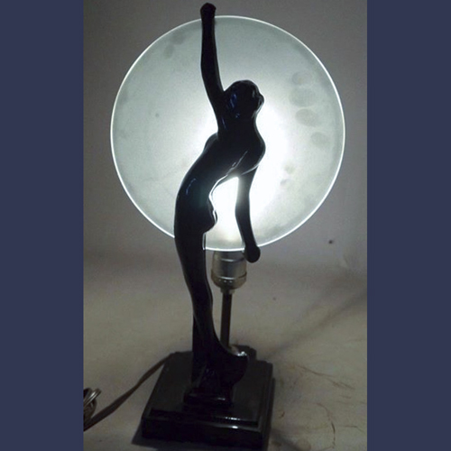 Frankart Art Deco silhouette nude Luminaire lamp