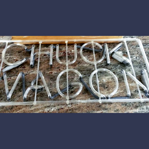 Vintage Neon restaurant sign The Chuck Wagons