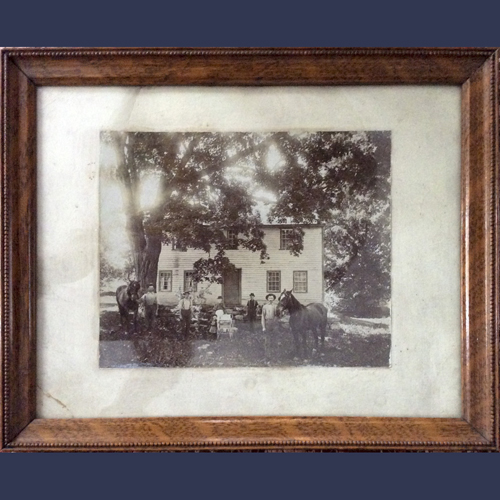 Victorian old house ,family farm photo in original oak framec